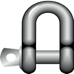 S/Col Large Dee Shackle - Type A Screw Pin